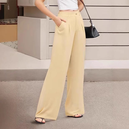 Women's Wide-leg Pants High Waist Stretch