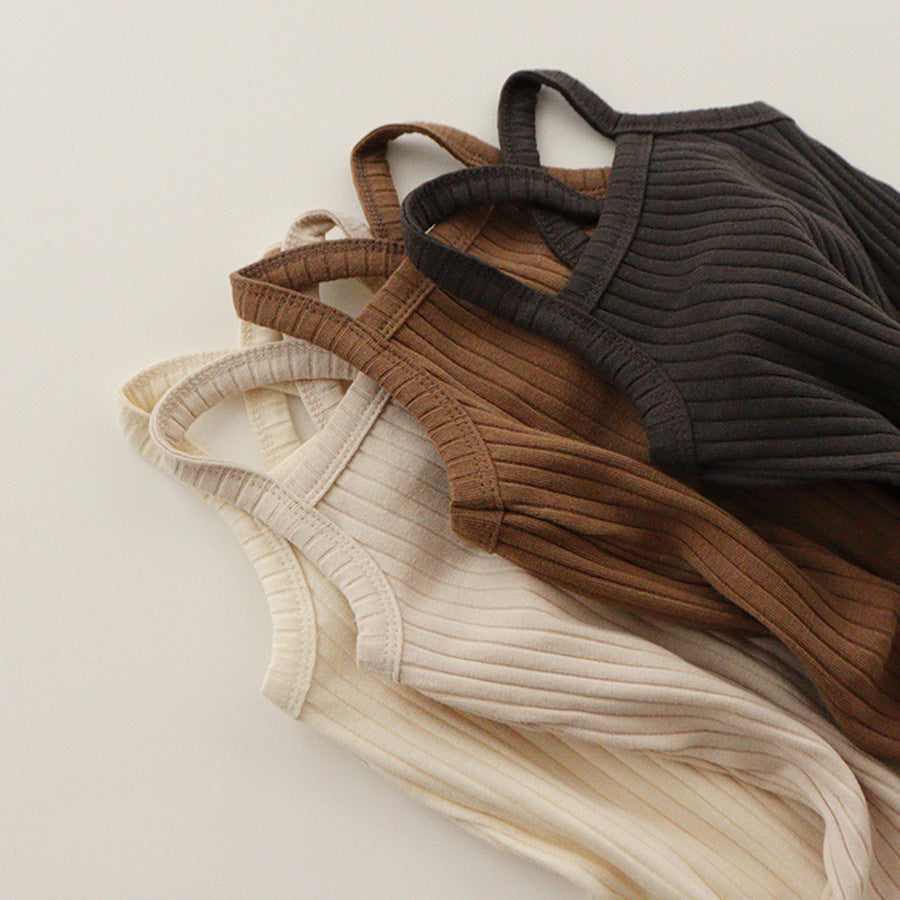 Girls' Solid Color Pajamas Homewear Set