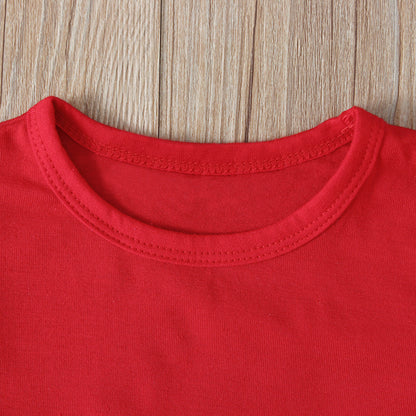 Girls' Long-sleeved Bow Suspender Skirt Suit