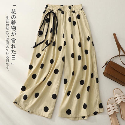 Retro Linen Casual Pants Women