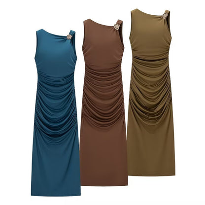 Women's Sleeveless Backless Shell Dress