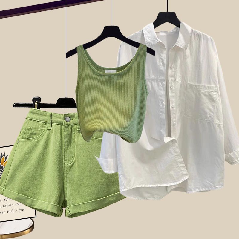 Summer Mint Man Style Dopamine Wear Match Suit Women