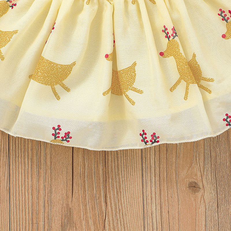 Two-piece Baby Printed Animal Romper Skirt