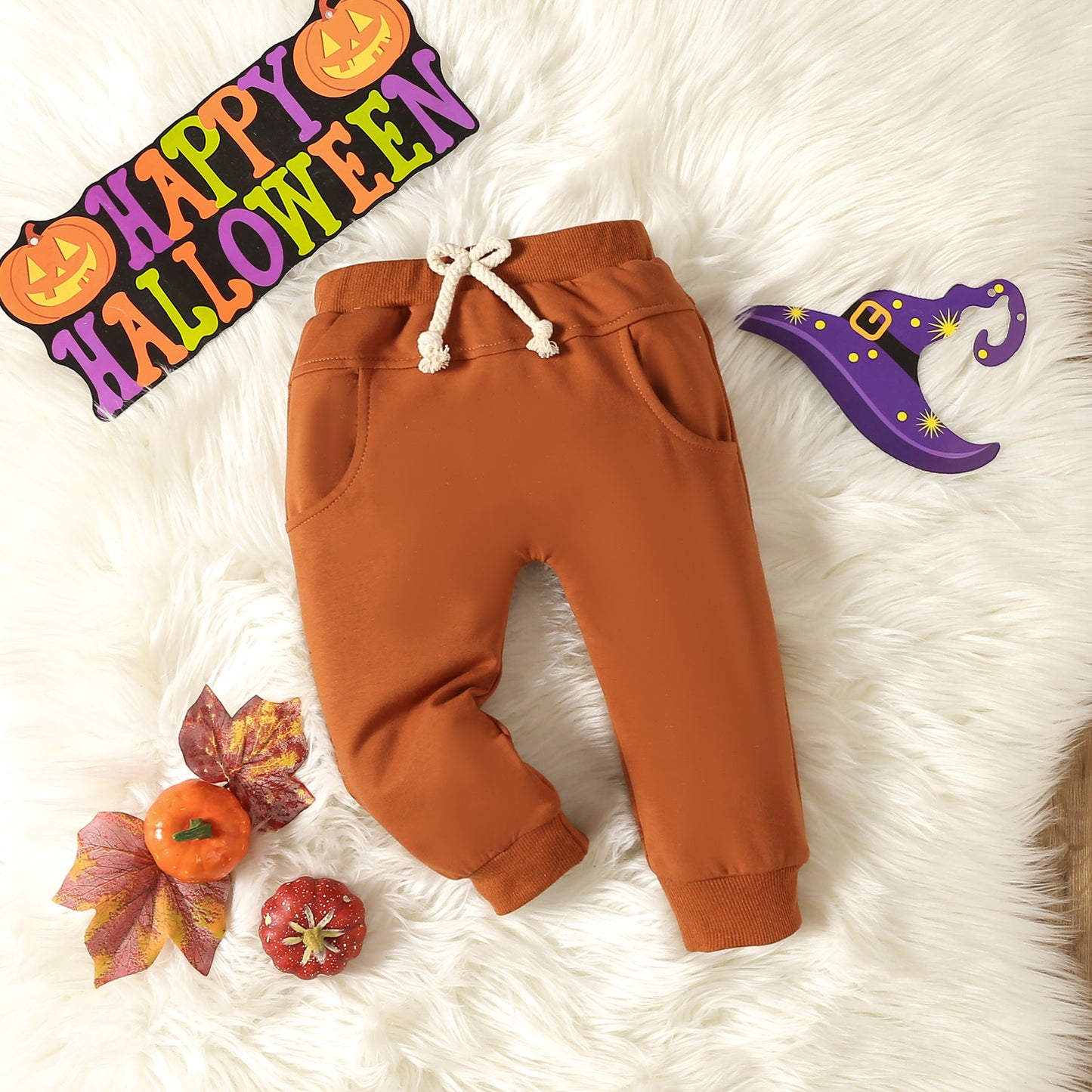 Halloween Grimace Casual Long Sleeve Sweatshirt Two-piece Set