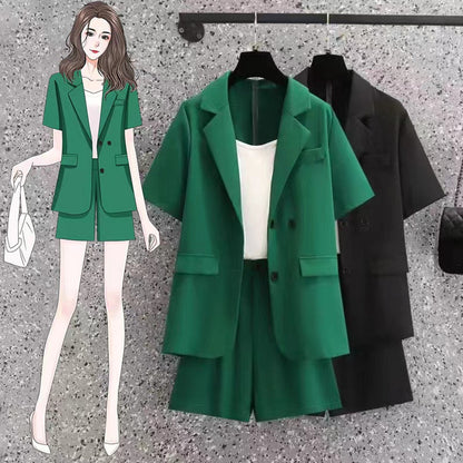 Plus Size Suit Two Piece Fat Mm Small Suit Jacket