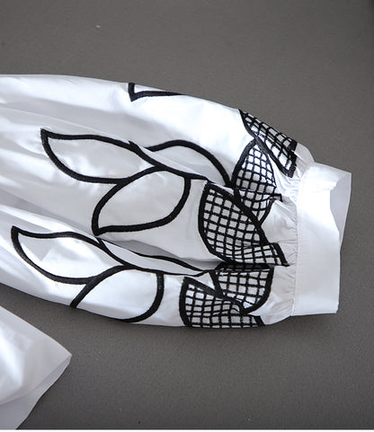 High Waist Short Niche Design Feeling Versatile Lantern Sleeve