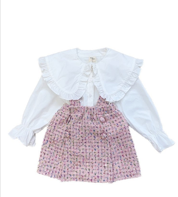 Sunflower Thin Sweater Coat And Skirt Two-piece Suit