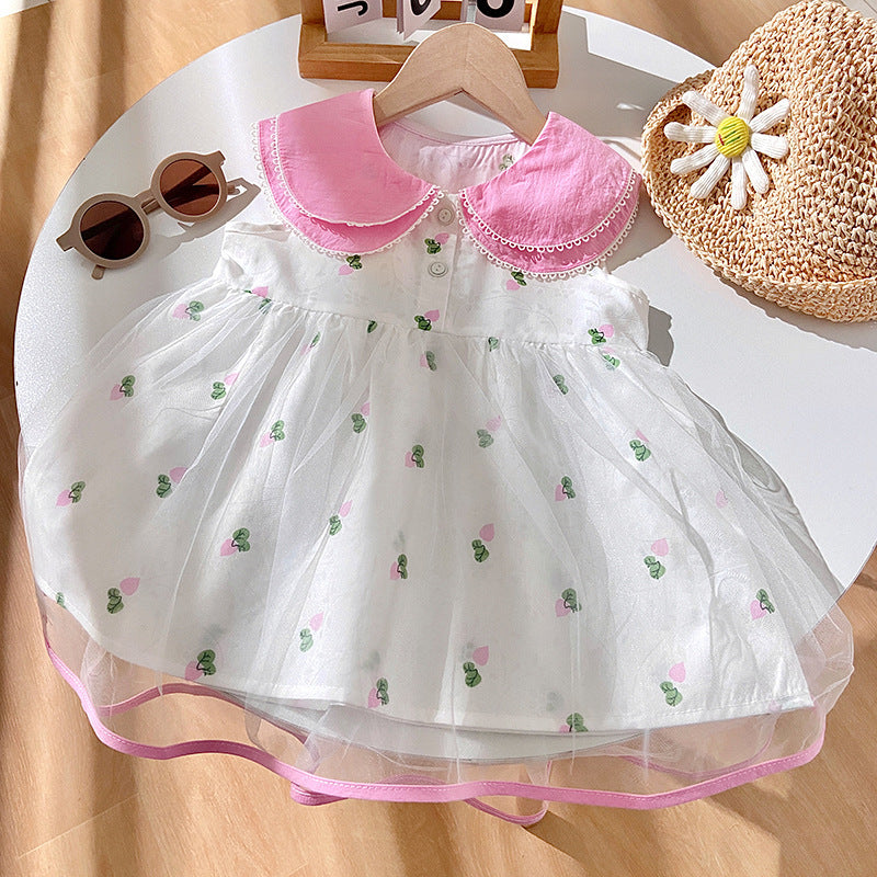 Shawl Trendy Thin Gauze Skirt Princess Cotton Cake Dress