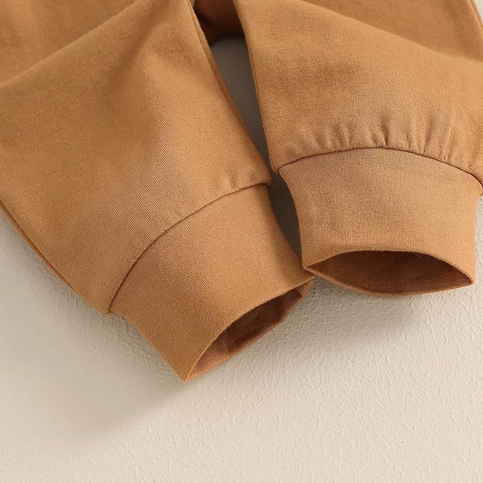 Children's Printed Top Solid Color Trousers Suit