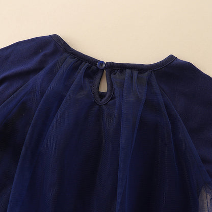 Children's Long-sleeved Princess Dress Delicate Heart