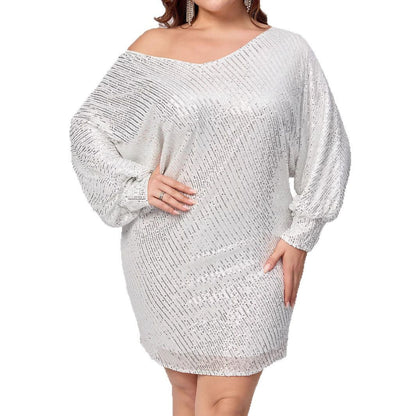 Party Dress European And American Off-the-shoulder Dress