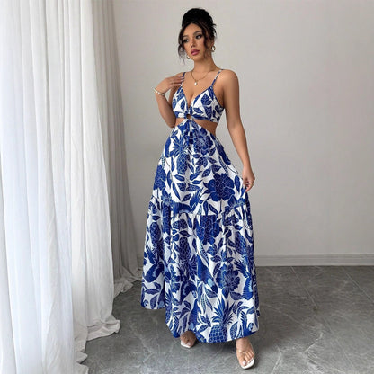 Summer New Halterneck Printed Sexy Elegant Dress