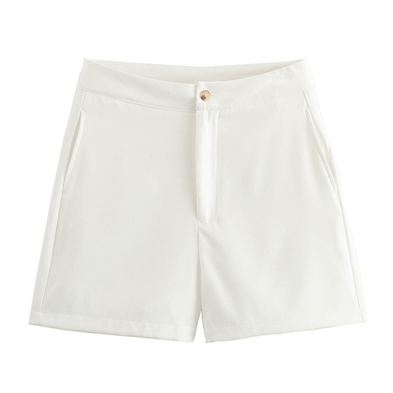 European And American V-neck Single Breasted Slim Fit Vest Shorts