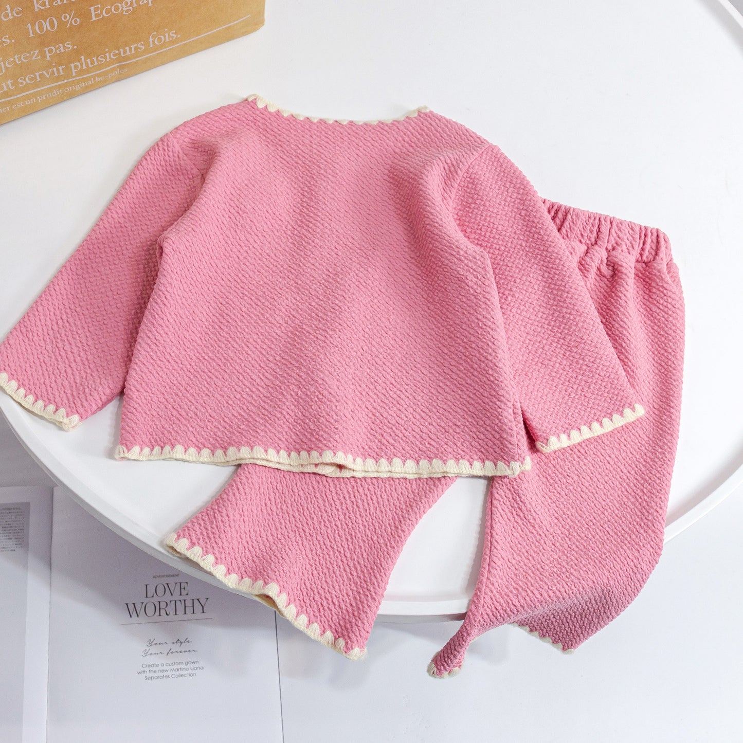 Girls Spring And Autumn Fashion Two-piece Set