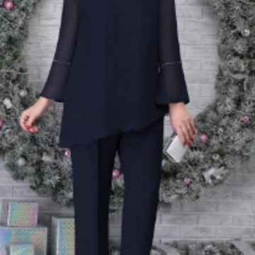 Female Heavy Industry Diamond Pressing Simple Solid Color Set