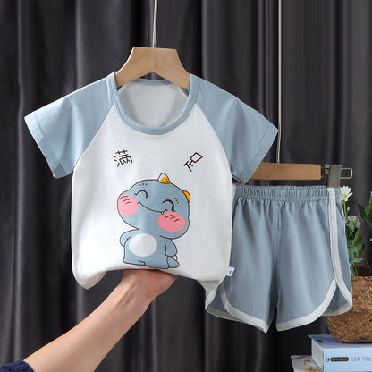 Children's Short-sleeved Suit Korean Clothing