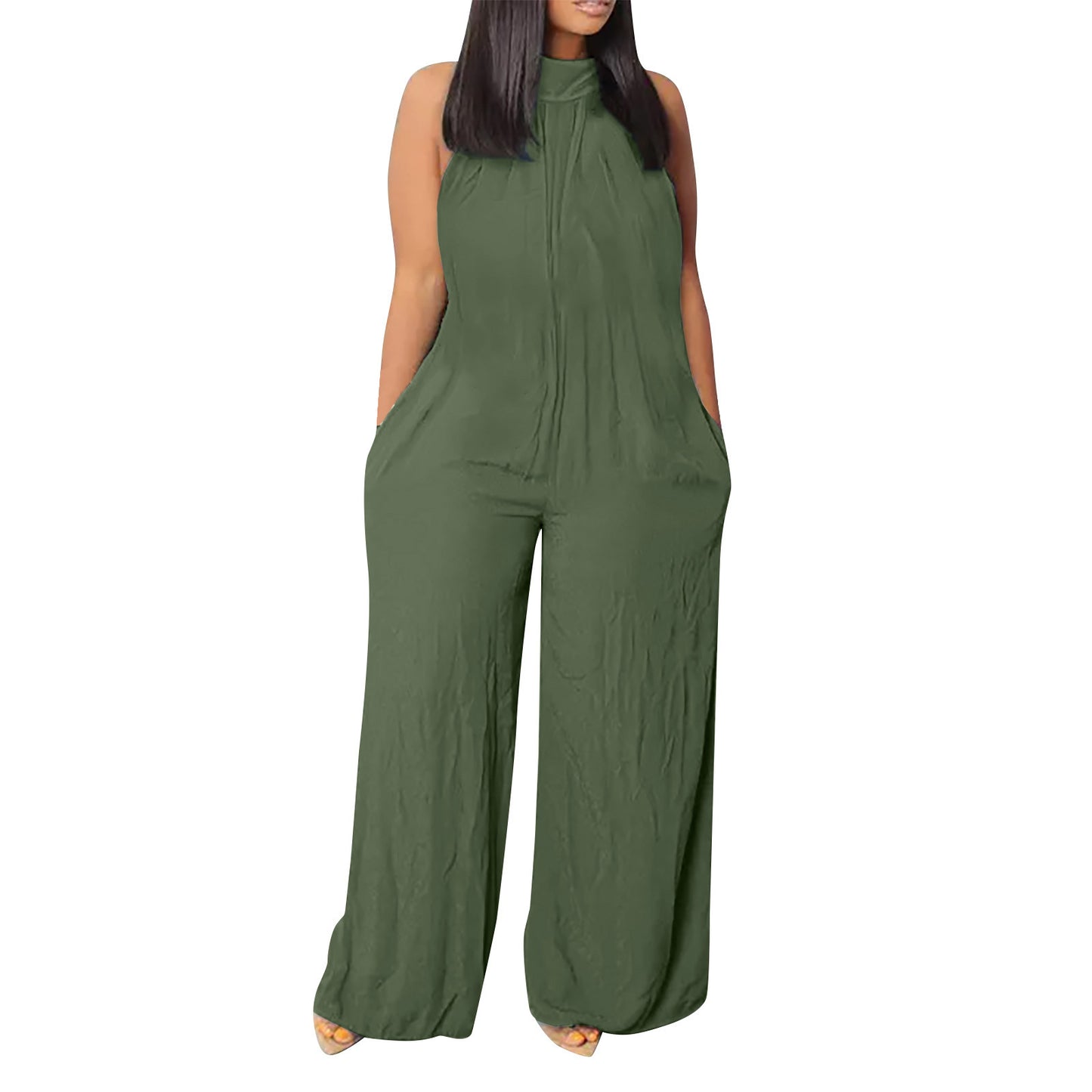 Women's Wide-leg Sleeveless Jumpsuit