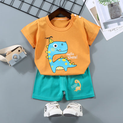 Children's Short-sleeved Suit Pure Cotton