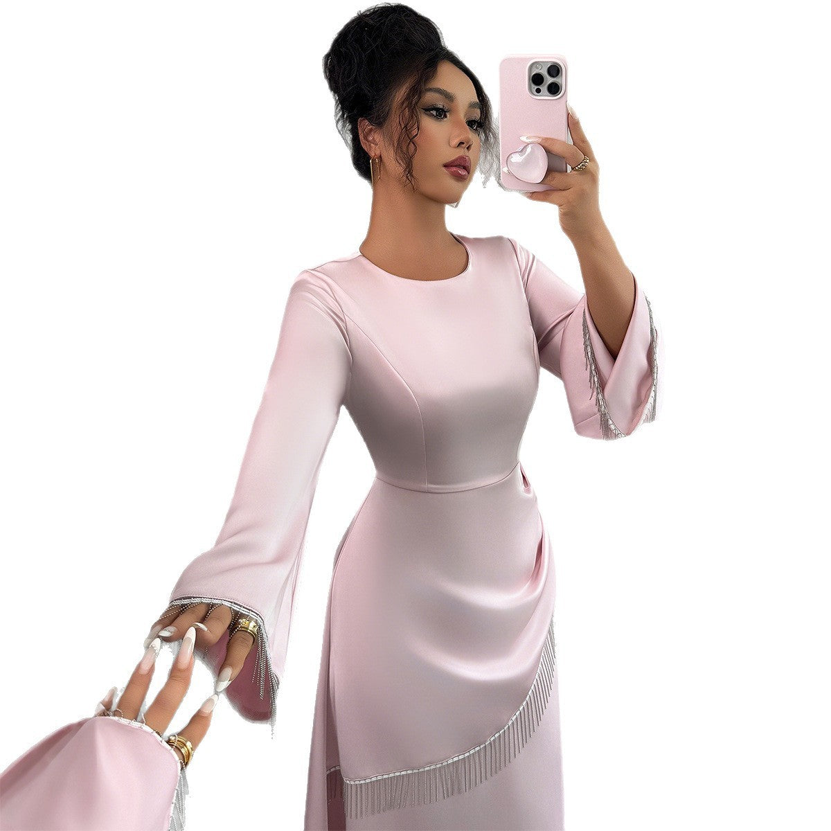 Simple Style Advanced Long Sleeve Dress Women's Clothing