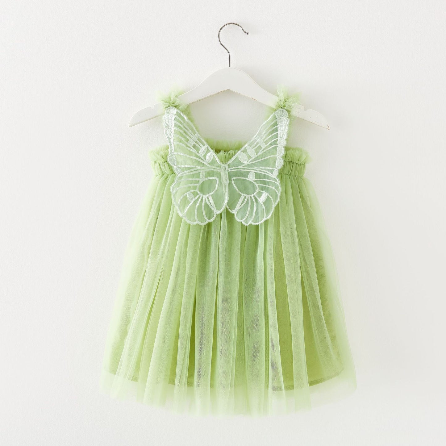 Children's Mesh Dress Sling Birthday Dress Pettiskirt Three-dimensional Angel Wings Fairy Fashionable Skirt