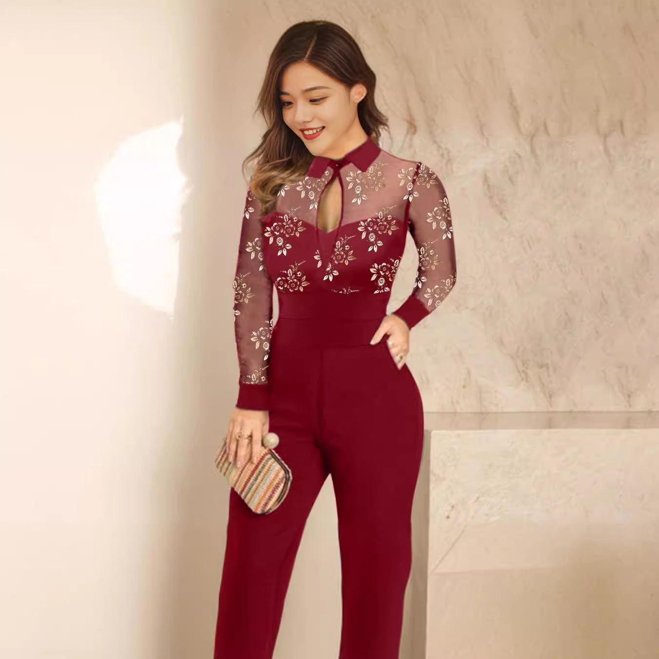 Women's New Hot Sale Lace Bronzing Jumpsuit