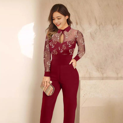 Women's New Hot Sale Lace Bronzing Jumpsuit