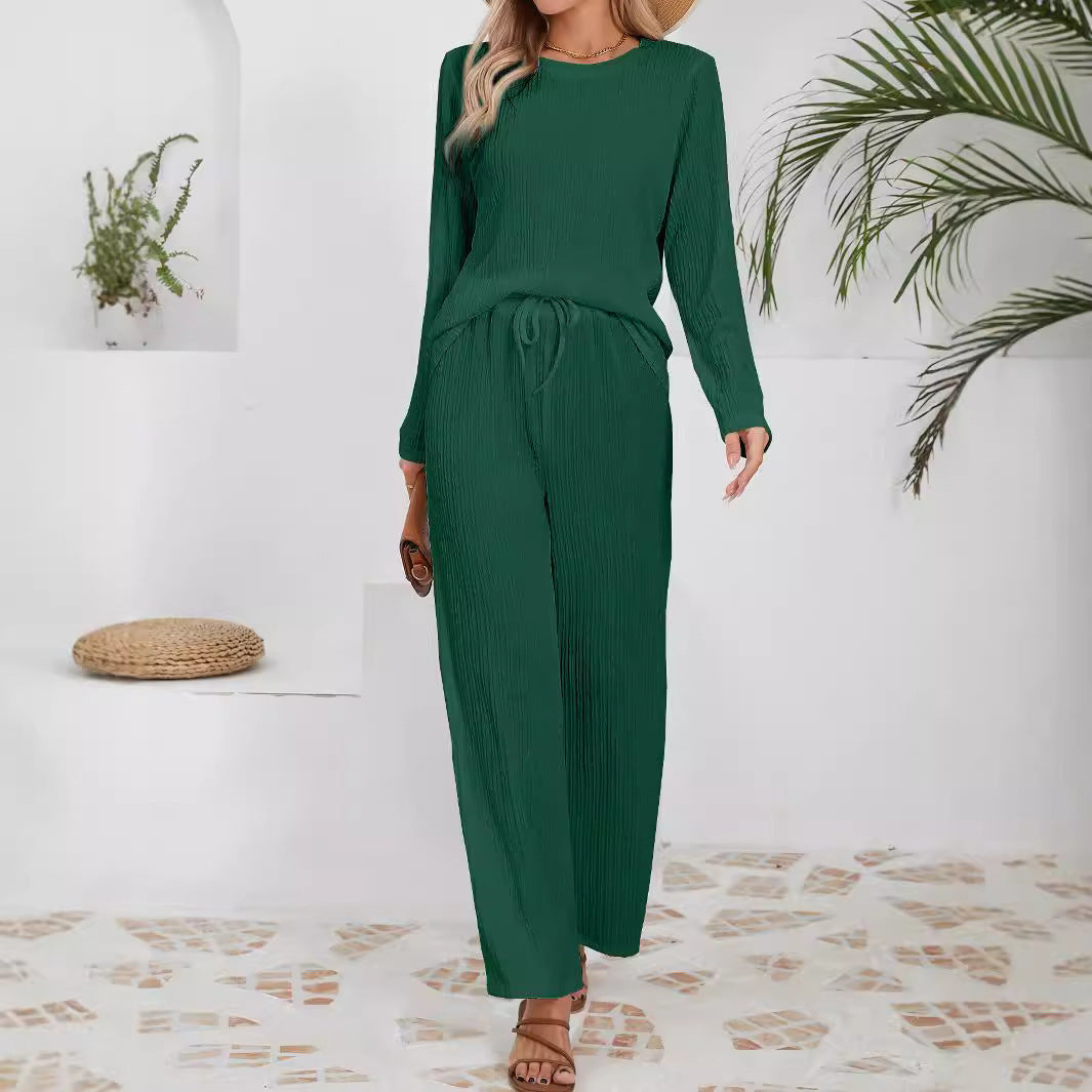 Autumn And Winter New Knitted Jacquard Long Comfort And Casual Loose Outfit