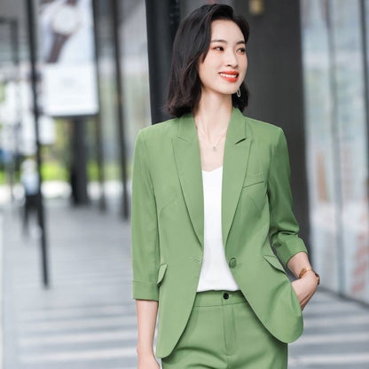 Women's Suit Suit Casual Jacket With Three-quarter Sleeves