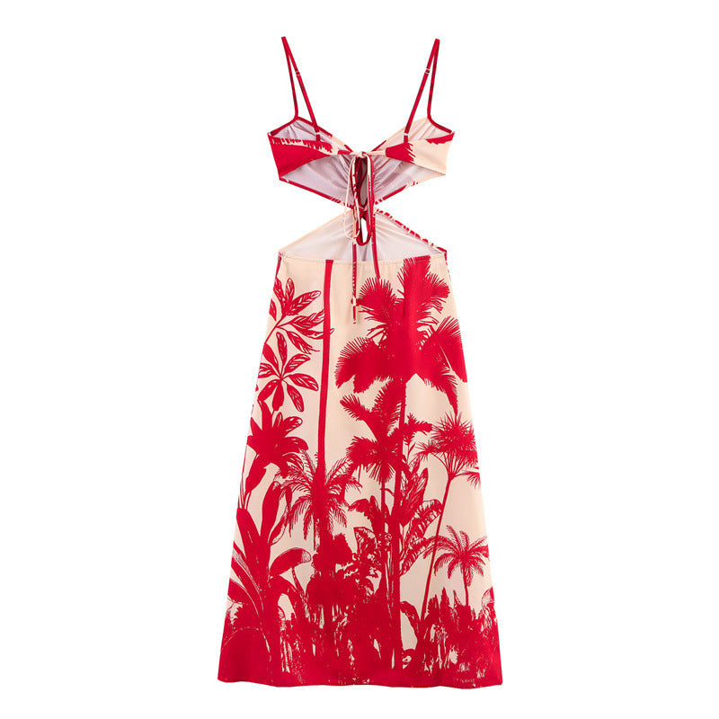 Women's Fashion Simple Vacation Style Sling Dress