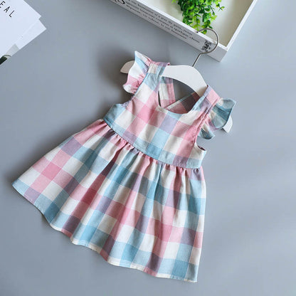 Casual Girls Plaid Children's Skirt