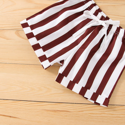 Boys' New Summer White Letter Top