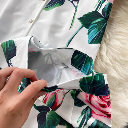 All-match High-waisted Wide-leg Pants Fashionable Two-piece Set