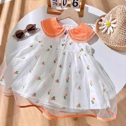Shawl Trendy Thin Gauze Skirt Princess Cotton Cake Dress