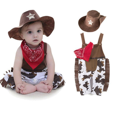Boys And Girls Jumpsuit Hat Scarf Set