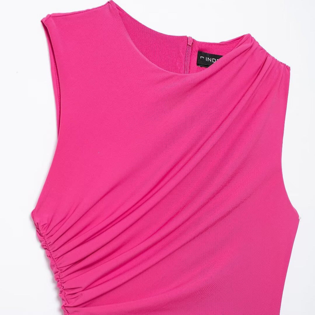 Sleeveless Casual Midi Skirt Dress