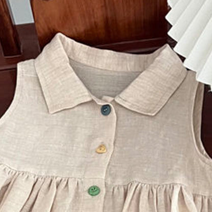 Girls Fashion Sleeveless Breathable Dress